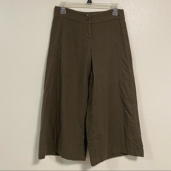 Isda & Co Pants Women’s Size 2 Olive Wide leg gaucho pants - Picture 1 of 14